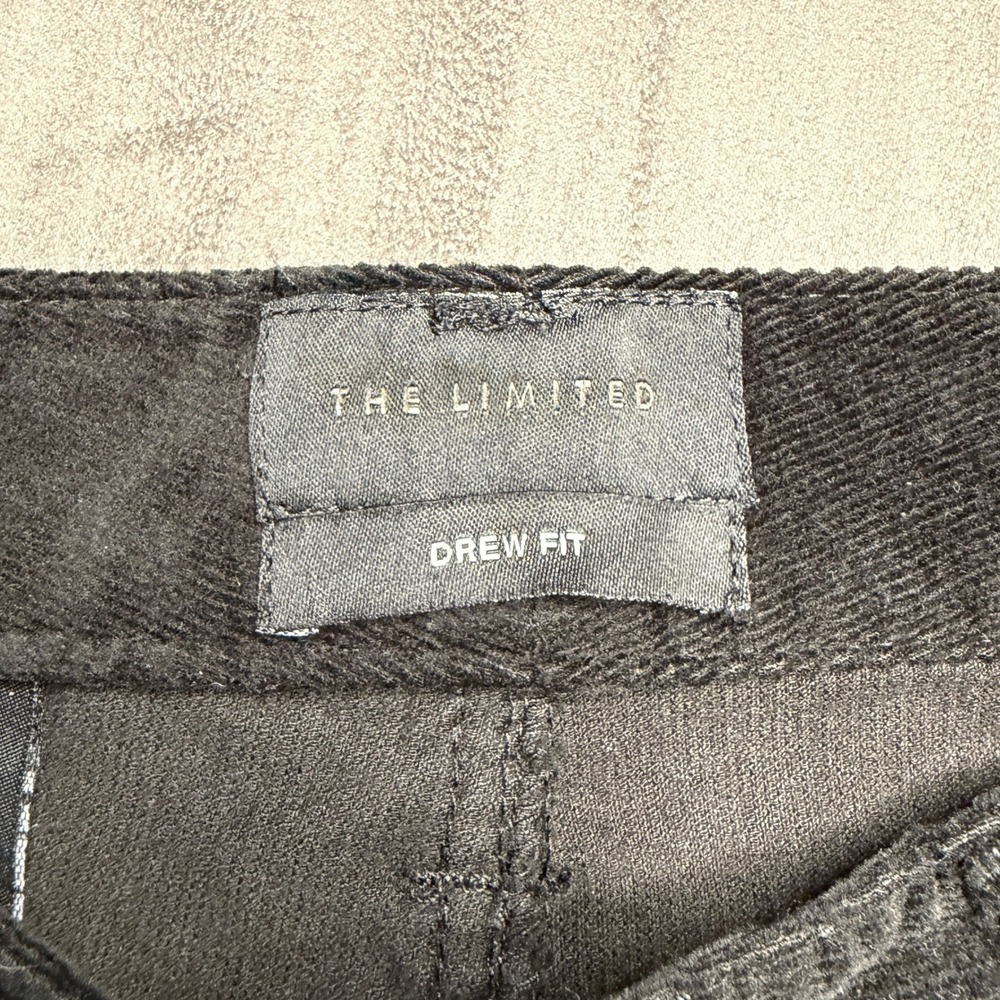 Vtg Y2K The Limited Corduroy Pants Women 6 Drew Fit Black Stretch Bootcut Preppy - Picture 5 of 13